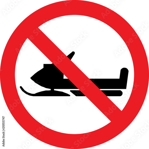 No snowmobile sign