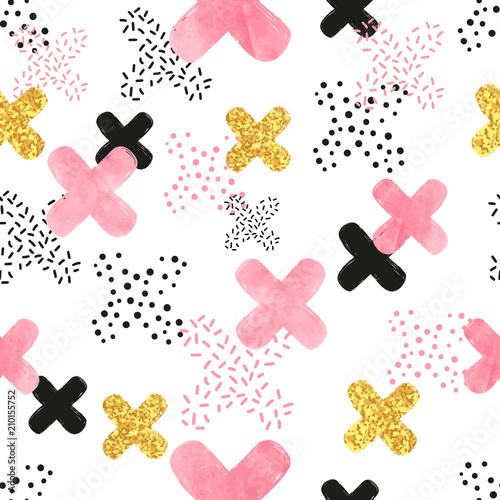 Seamless pattern with pink,...
