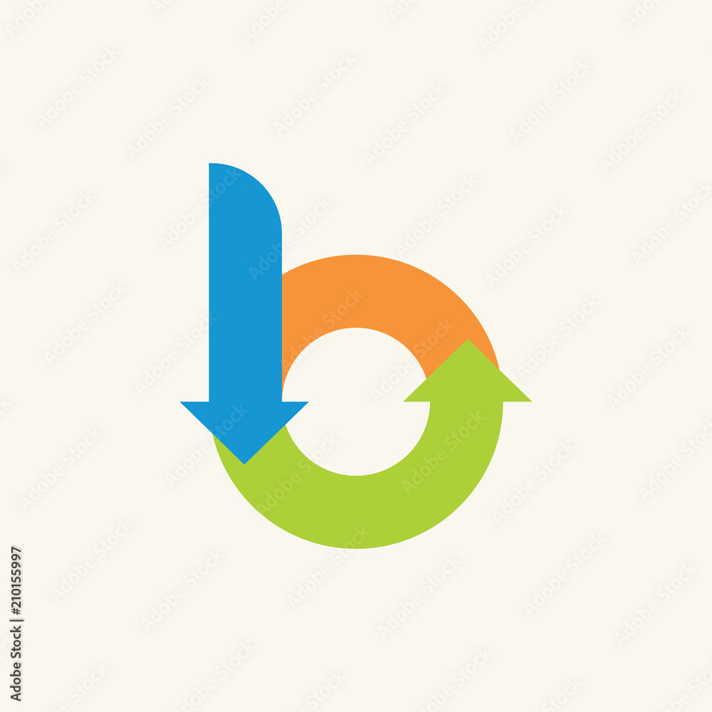 Letter B Arrow Letter B Arrow
