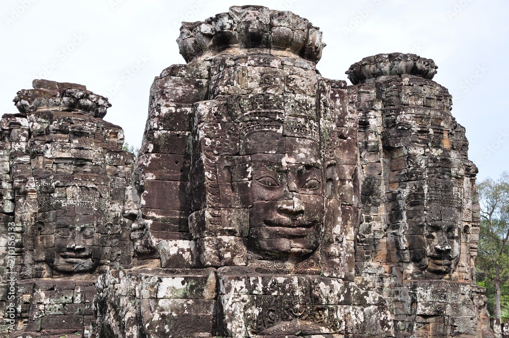 Bayon Temple near Angkor Wat in Siem Reap, Cambodia Bayon Temple near Angkor Wat in Siem Reap, Cambodia