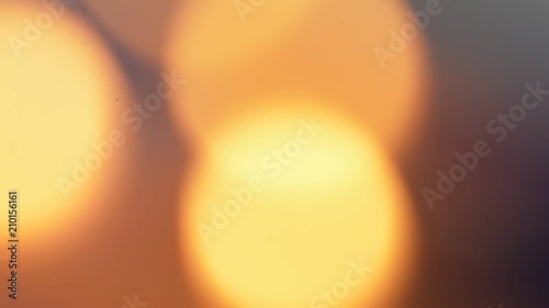 Tea candles burning, macro view