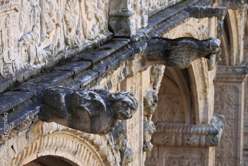 Gargoyles in the Jeronimos Monastery. Lisbon, Portugal