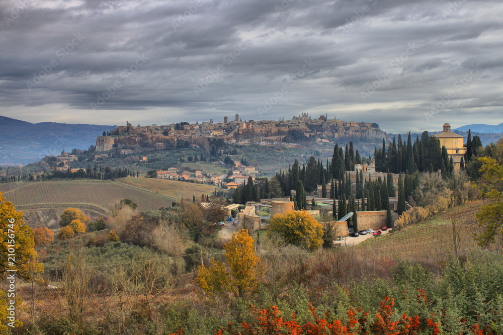 Panoramic view of Orvieto, Italy