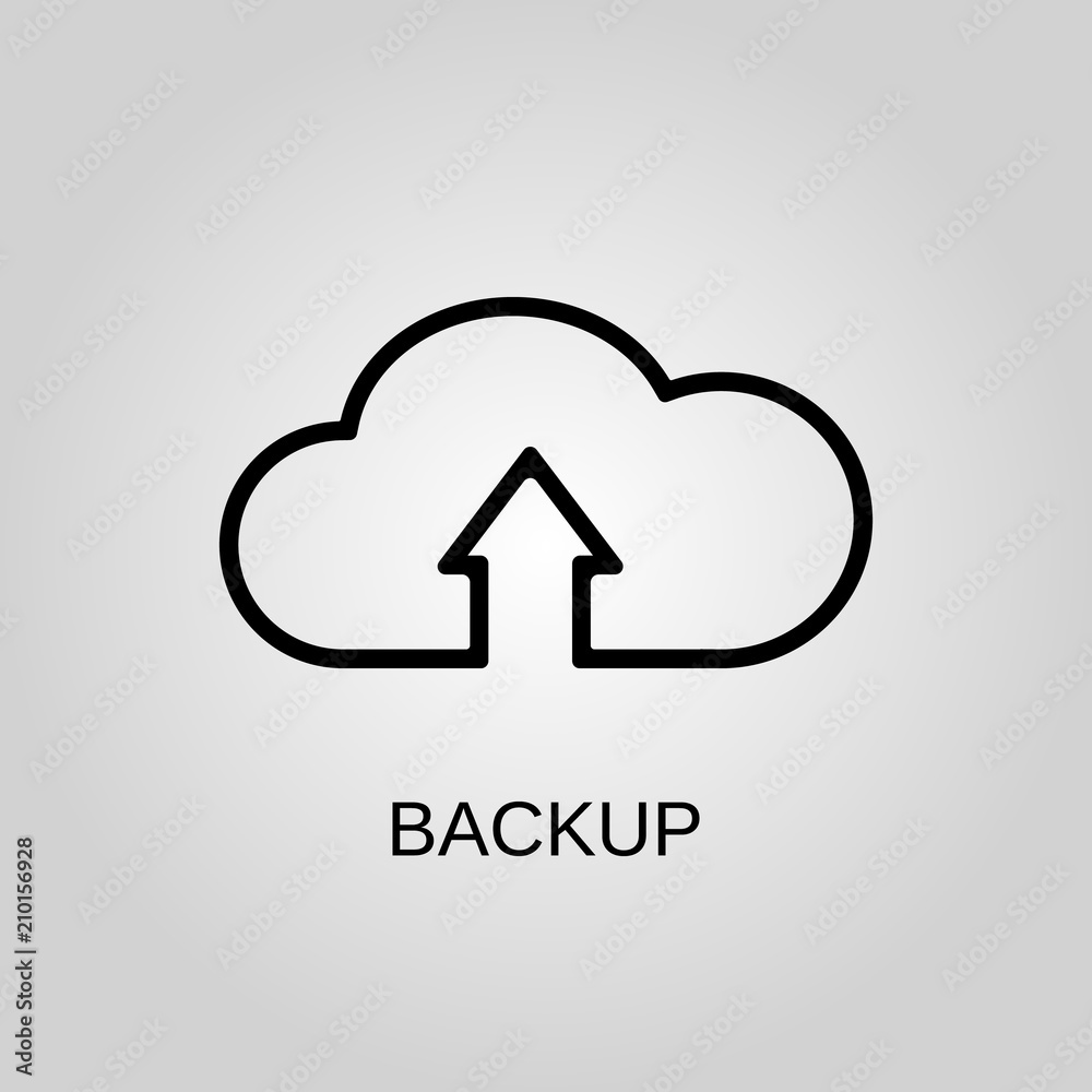 Backup cloud icon. Backup cloud symbol. Flat design. Stock - Vector illustration Backup cloud icon. Backup cloud symbol. Flat design. Stock - Vector illustration