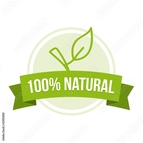 100% Natural Badge