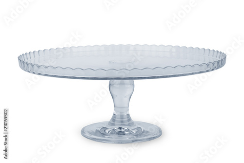 Crystal dish isolated on white background