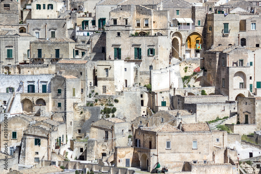 Matera i Sassi dettaglio del panorama - Capitale Europea della Cultura 2019 