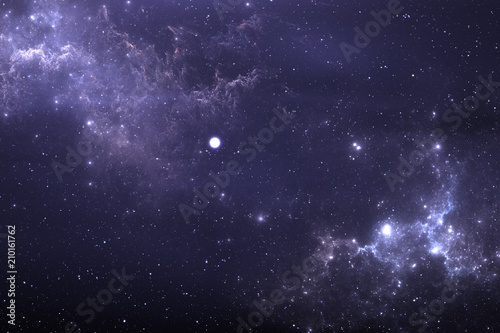 Fototapeta Naklejka Na Ścianę i Meble -  Starry night sky space background with nebula