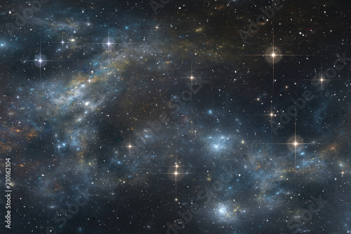 Fototapeta Naklejka Na Ścianę i Meble -  Starry night sky space background with nebula