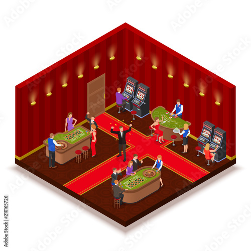 Casino Room Isometric Image 