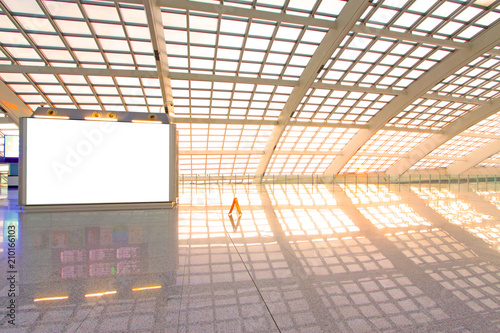 scene of T3 airport building in beijing photo