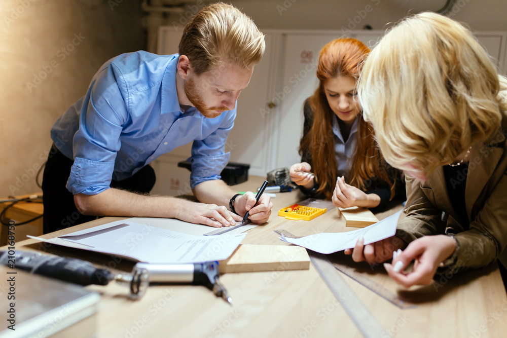 Group of designers working on a project Group of designers working on a project