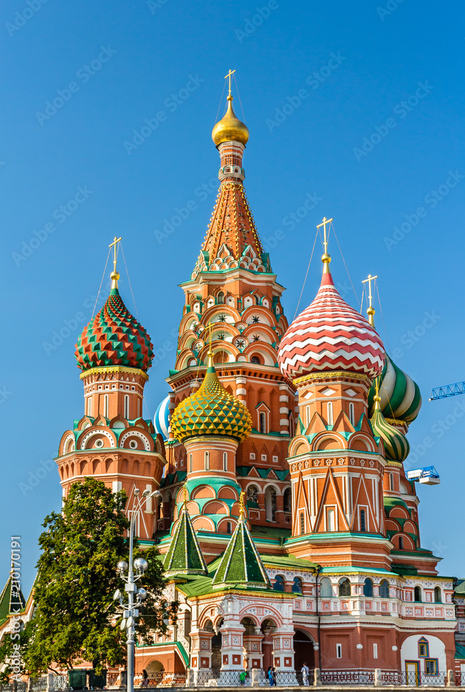 Saint Basil Cathedral in Red Square of Moscow