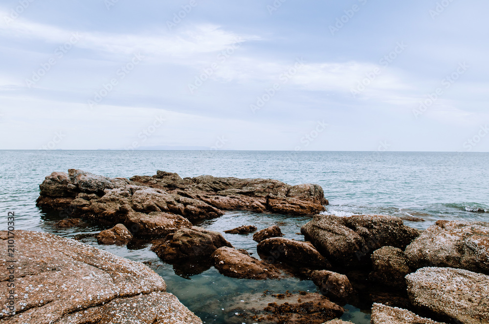 Rocky Sea cape Khanom, Nakhon Si Thammarat, Thailand Rocky Sea cape Khanom, Nakhon Si Thammarat, Thailand