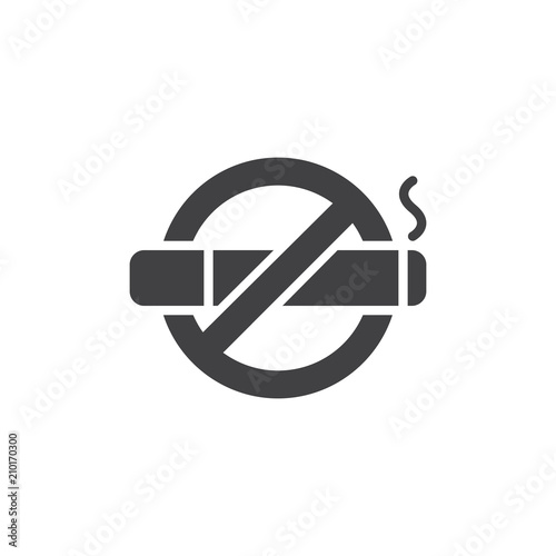 No smoking area vector icon. filled flat sign for mobile concept and web design. simple solid icon. Symbol, logo illustration. Pixel perfect vector graphics
