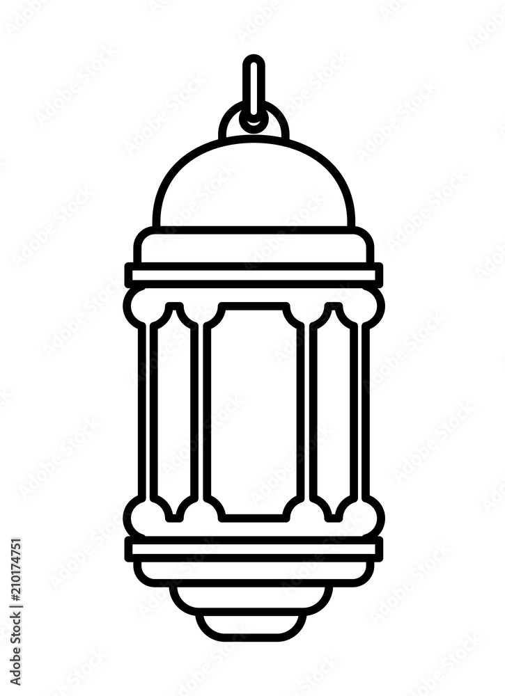 traditional arabic lamp hanging vector illustration design traditional arabic lamp hanging vector illustration design