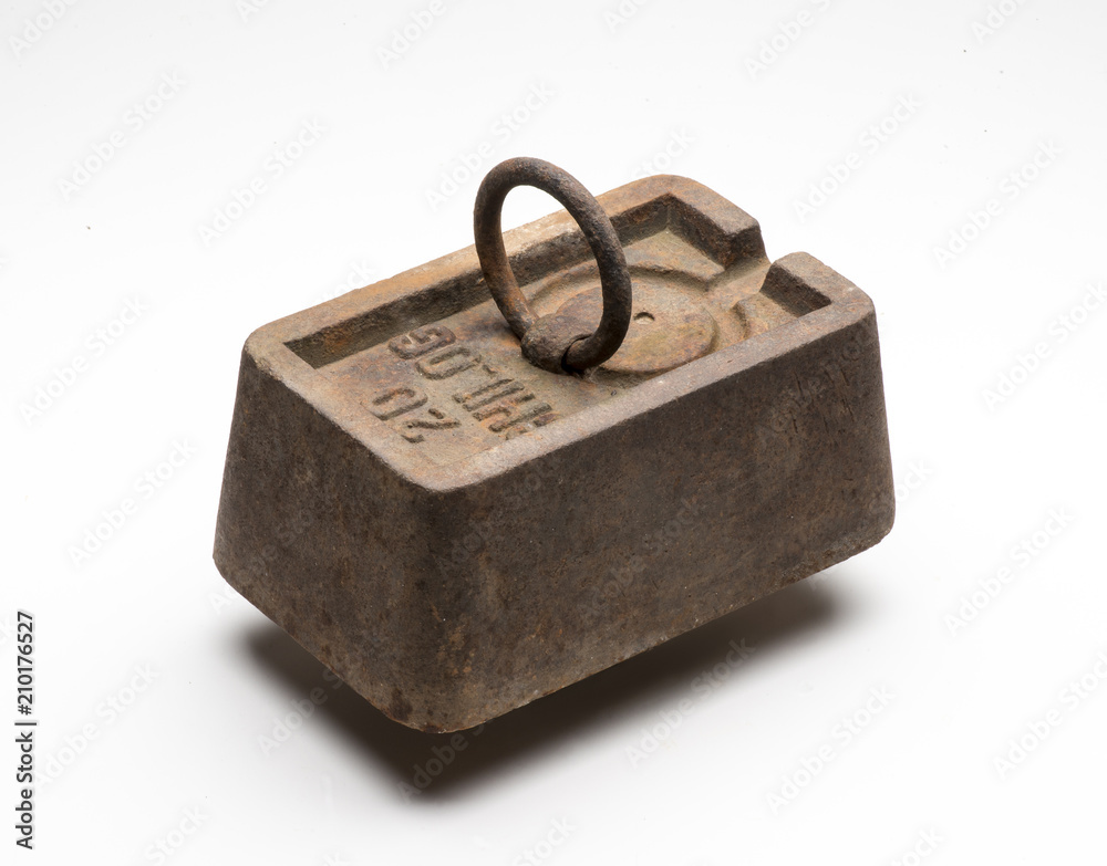 old rusty weight