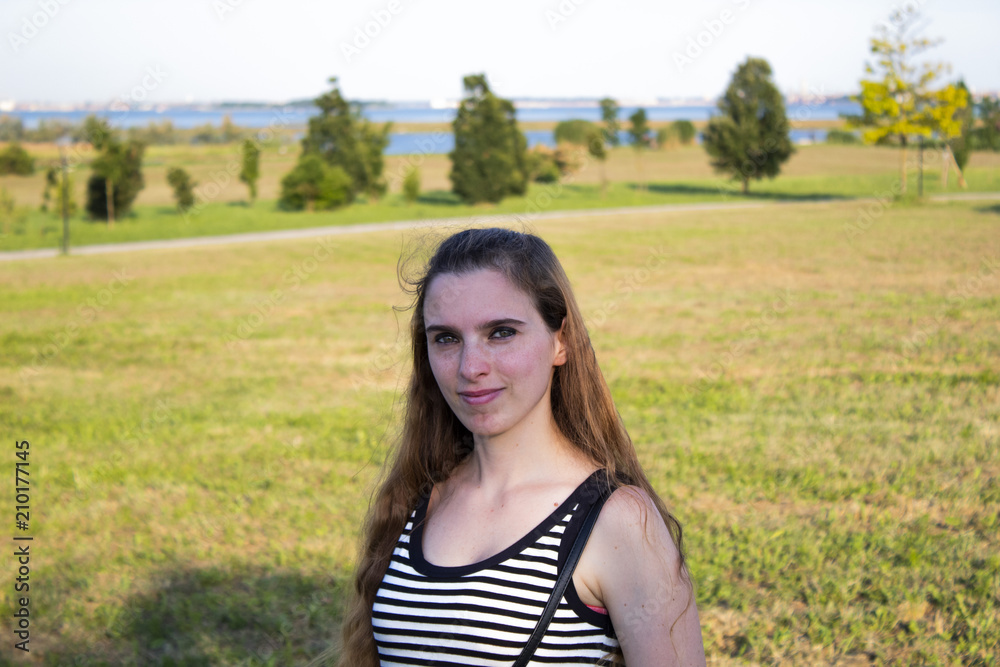 Beautiful girl in the park Beautiful girl in the park