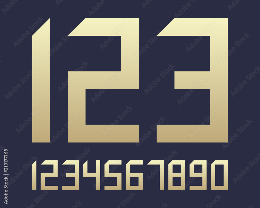 Geometric font line digital effect design numbers Space futuristic style Vector alphabet Geometric font line digital effect design numbers Space futuristic style Vector alphabet