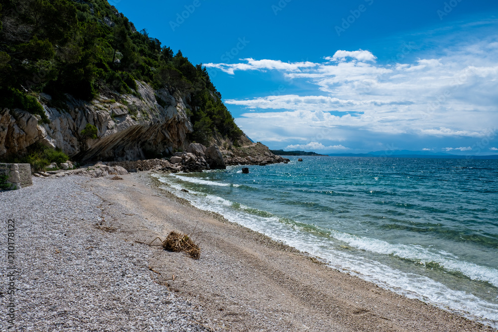 Obraz premium Traumhafter Strand an der Makarska Riviera in Kroatien