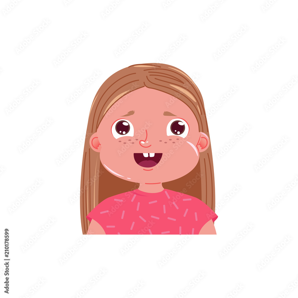 Little girl cute smiling. Happy emotion child Little girl cute smiling. Happy emotion child