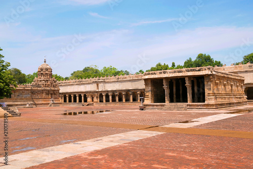 Ganesha shrine on the left, Karuvur Devar shrine on the right, Brihadisvara Temple complex, Tanjore, Tamil Nadu photo