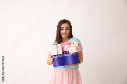 Beautiful young woman with ...