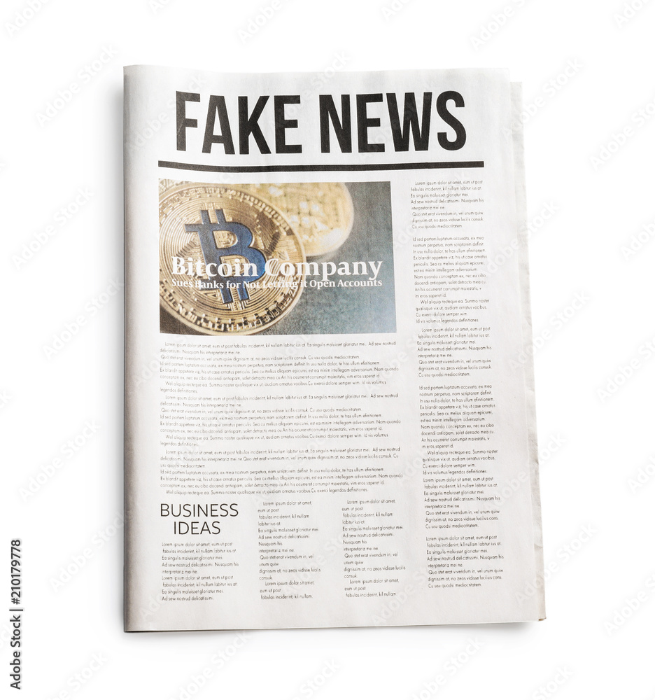 Fototapeta premium Newspaper on white background