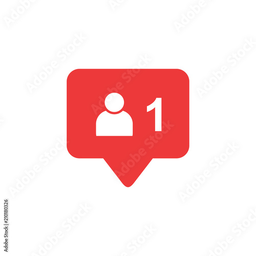 Follower icon vector. social media Follower vector icon. Social network Follower. Notification Icon. Social media icon user