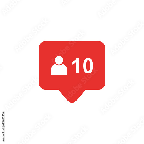 Follower icon vector. social media Follower vector icon. Social network Follower. Notification Icon. Social media icon user