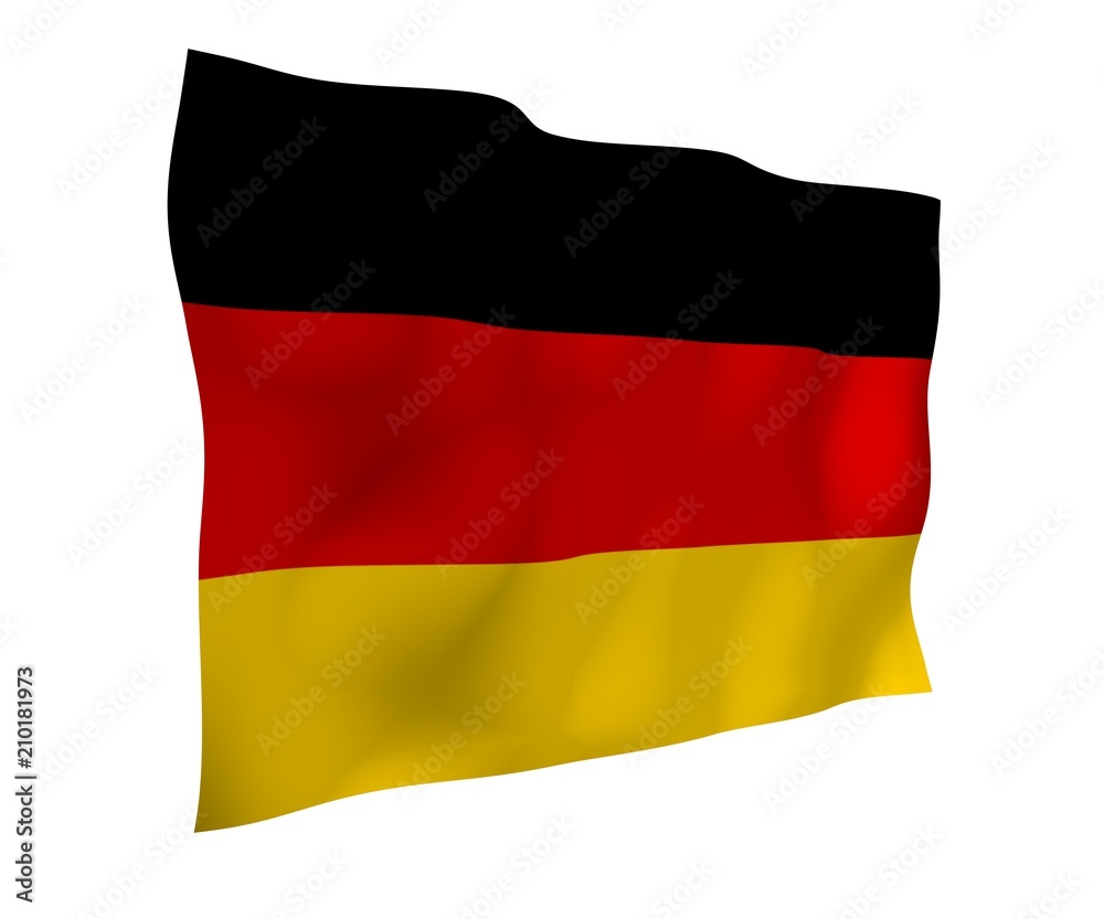 Flag of Germany. Wide format 3D illustration. Flag of Germany. Wide format 3D illustration.