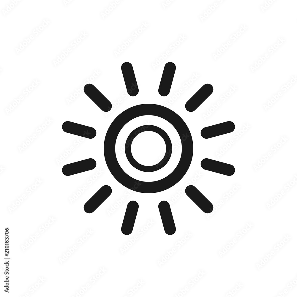 Sun vector icon. Sun line vector icon Sun vector icon. Sun line vector icon