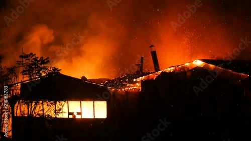 Home In The Flames Of A Fire