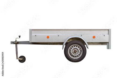 car trailer isolated on white background