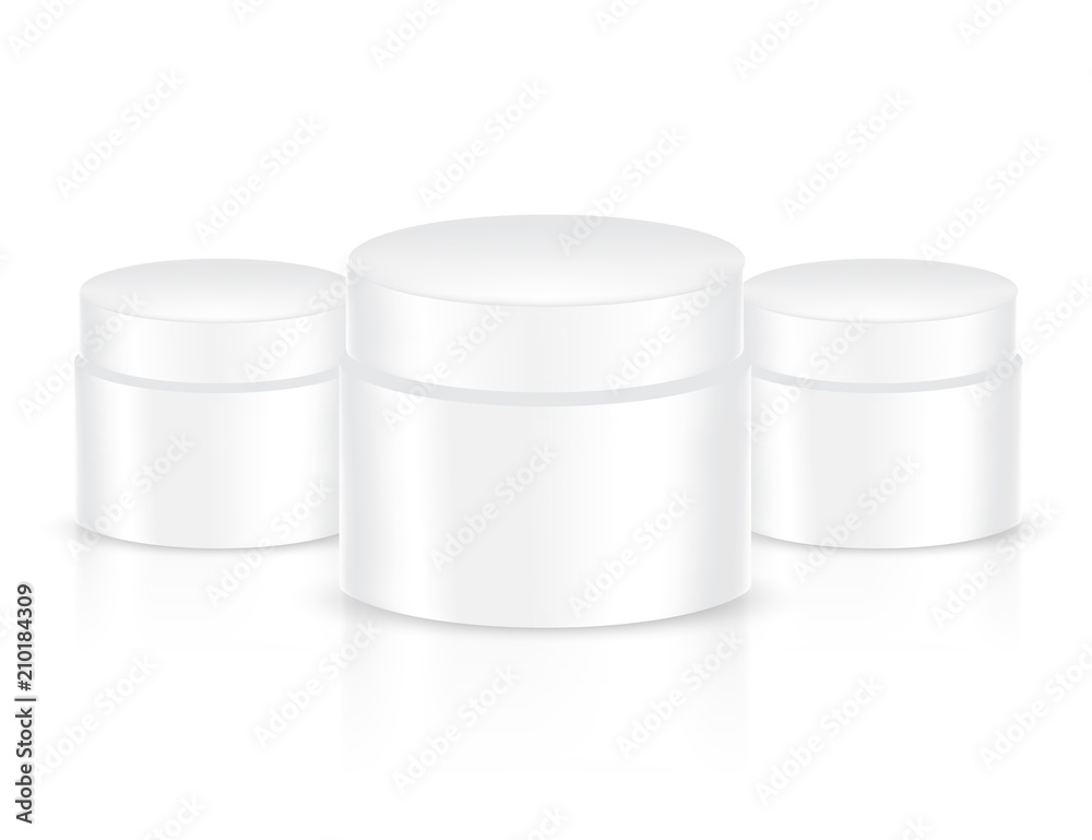 Mock up Realistic White Packaging Product For Cosmetic Beauty Jar isolated Background. Mock up Realistic White Packaging Product For Cosmetic Beauty Jar isolated Background.