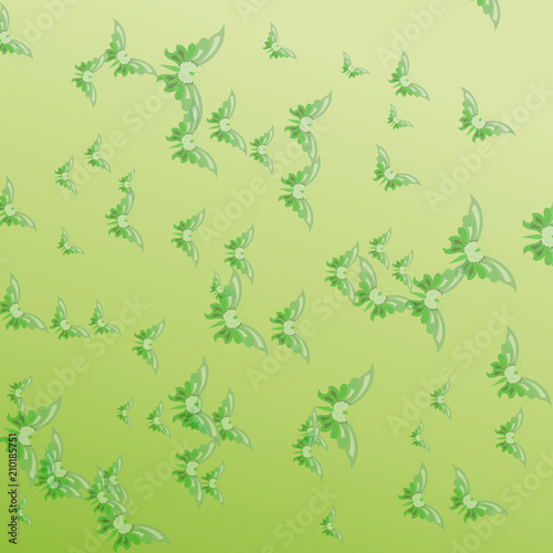 green butterflies background The picture shows a background of butterflies  butterflies on a salad background  green butterflies. Background  summer  butterflies.