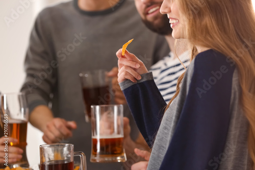 Young Friends Enjoying Beer...