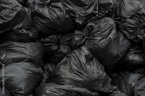 big black garbage bag  wait todispose