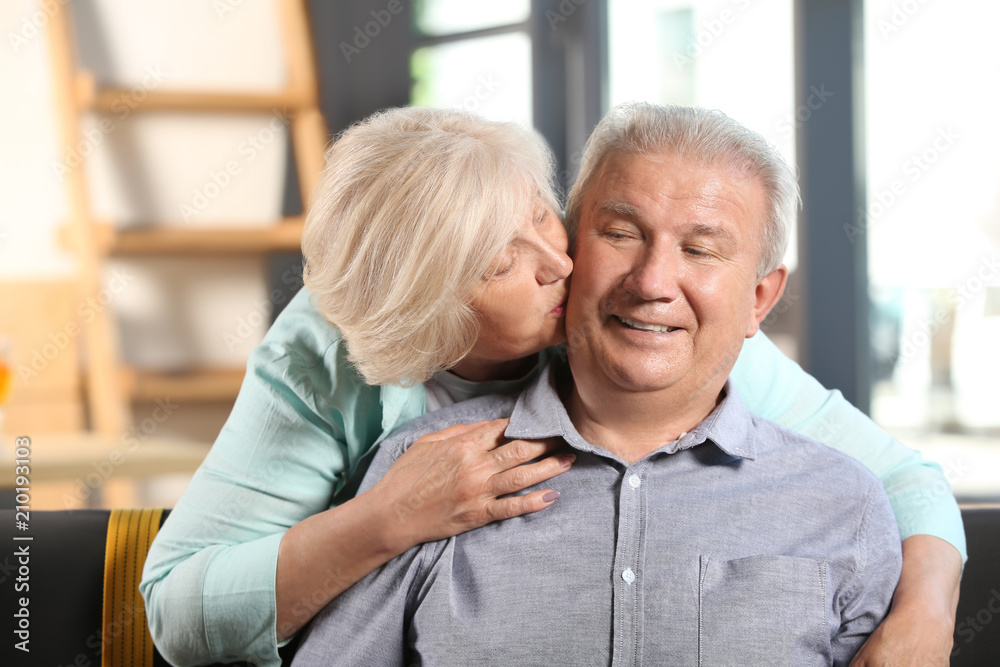 Happy senior couple at home Happy senior couple at home