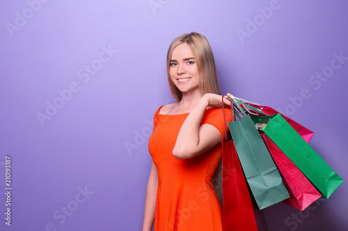 Beautiful young woman with ...