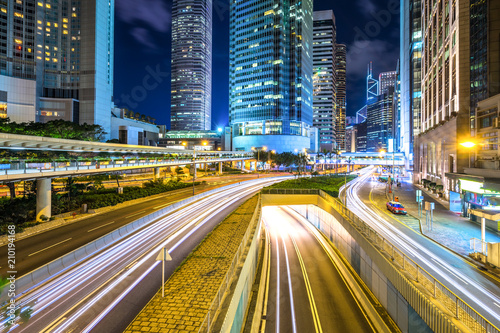 Photography busy traffic road in hongkong