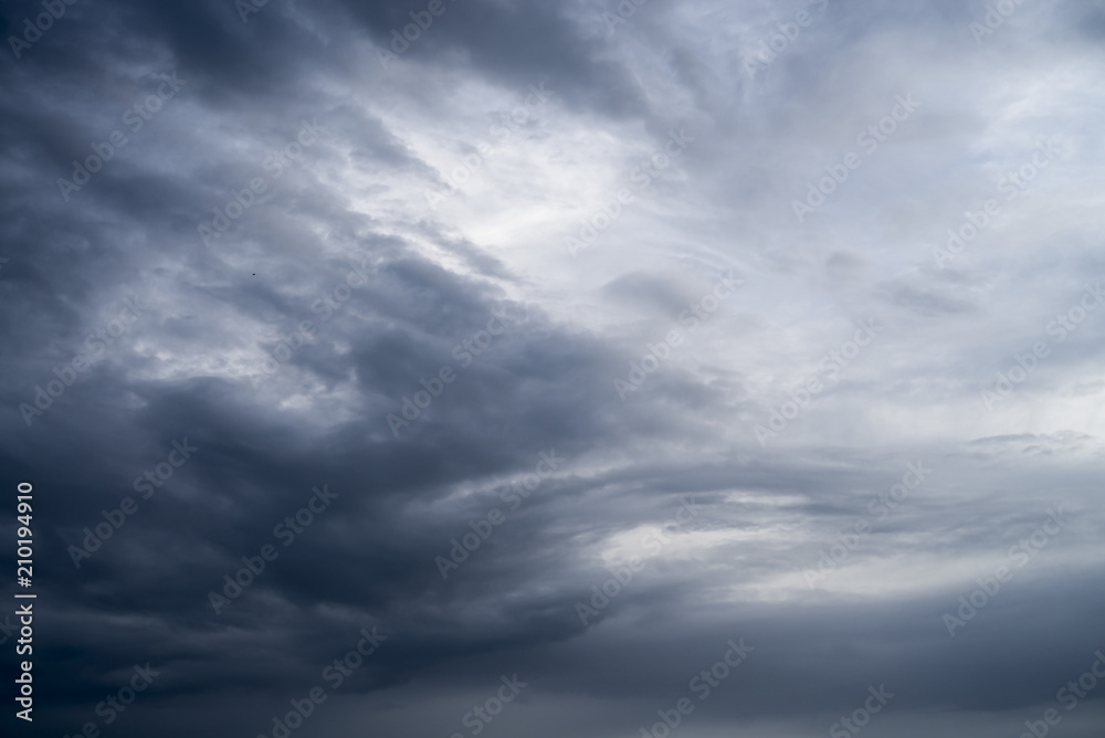 Rainy clouds in the sky. Before rain