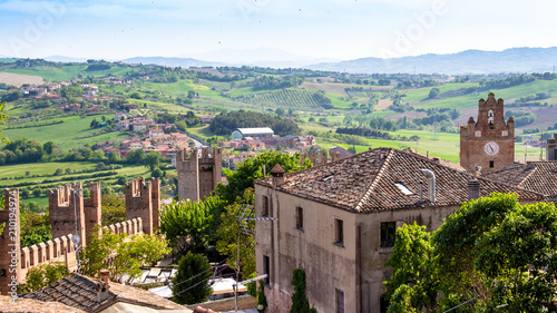 Fotografi landscape from Gradara Castle, italy