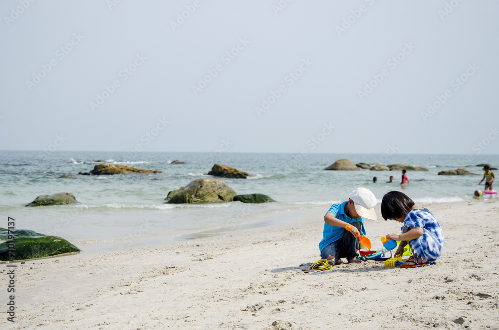 Beautiful clean , Clear water at Hua Hin Beach Thailand Beautiful clean , Clear water at Hua Hin Beach Thailand
