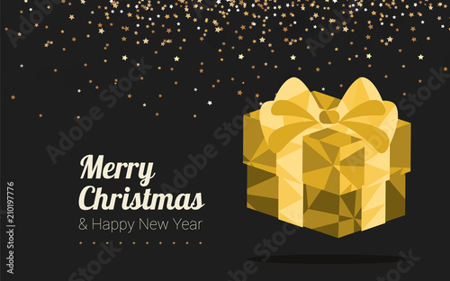 Geschenk gold polygon