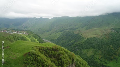 Wallpaper Mural Aerial view. A breathtaking view of the grandiose gorge. A delightful canyon and a mountain river on the bottom. Torontodigital.ca
