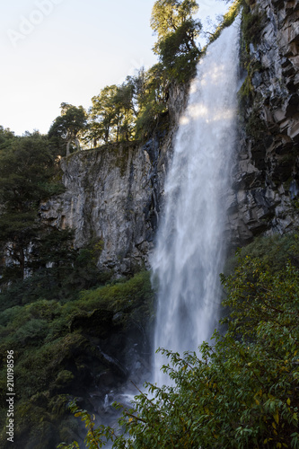 Waterfall at Lanin National Park, Patagonia.