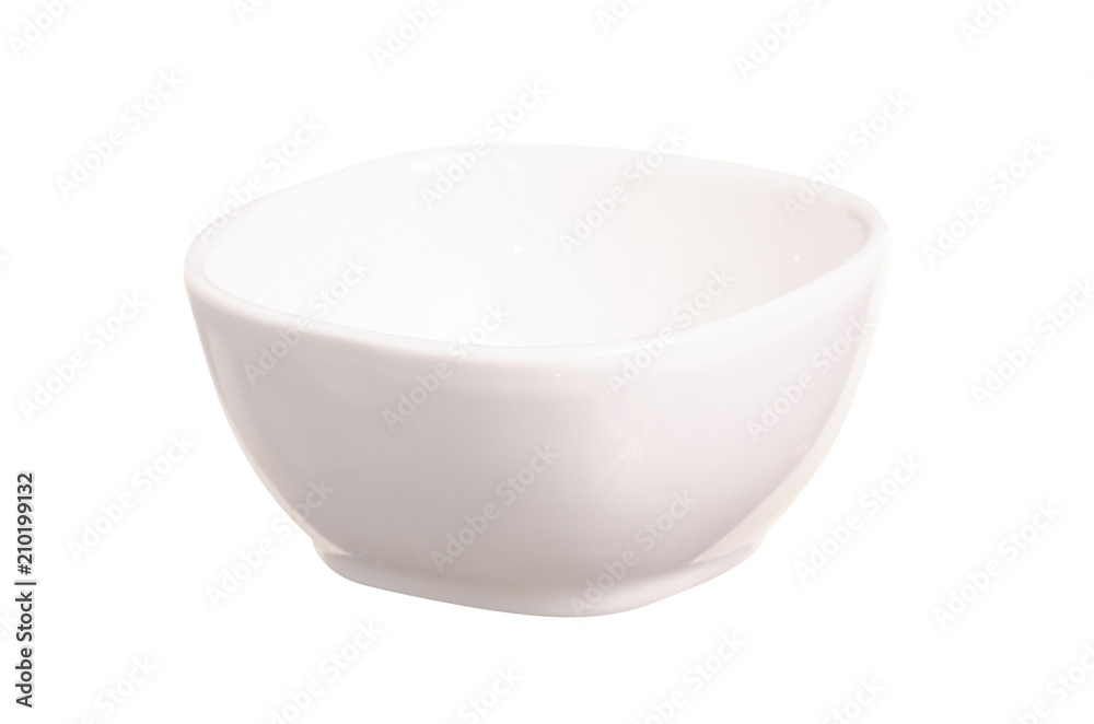 White bowl empty on a white background isolation White bowl empty on a white background isolation