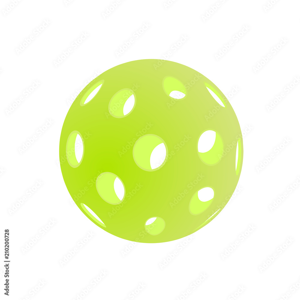 Pickleball vector illustration isolated on white background Pickleball vector illustration isolated on white background