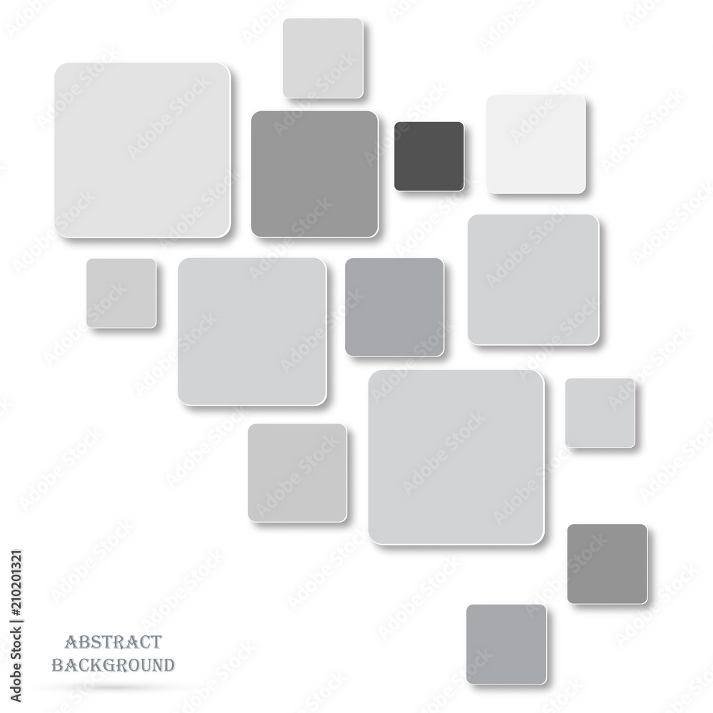 Colorful squares with shadow on a white background Colorful squares with shadow on a white background